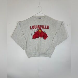 Vintage University of Louisville Cardinals College Crewneck Size Large 90s USA